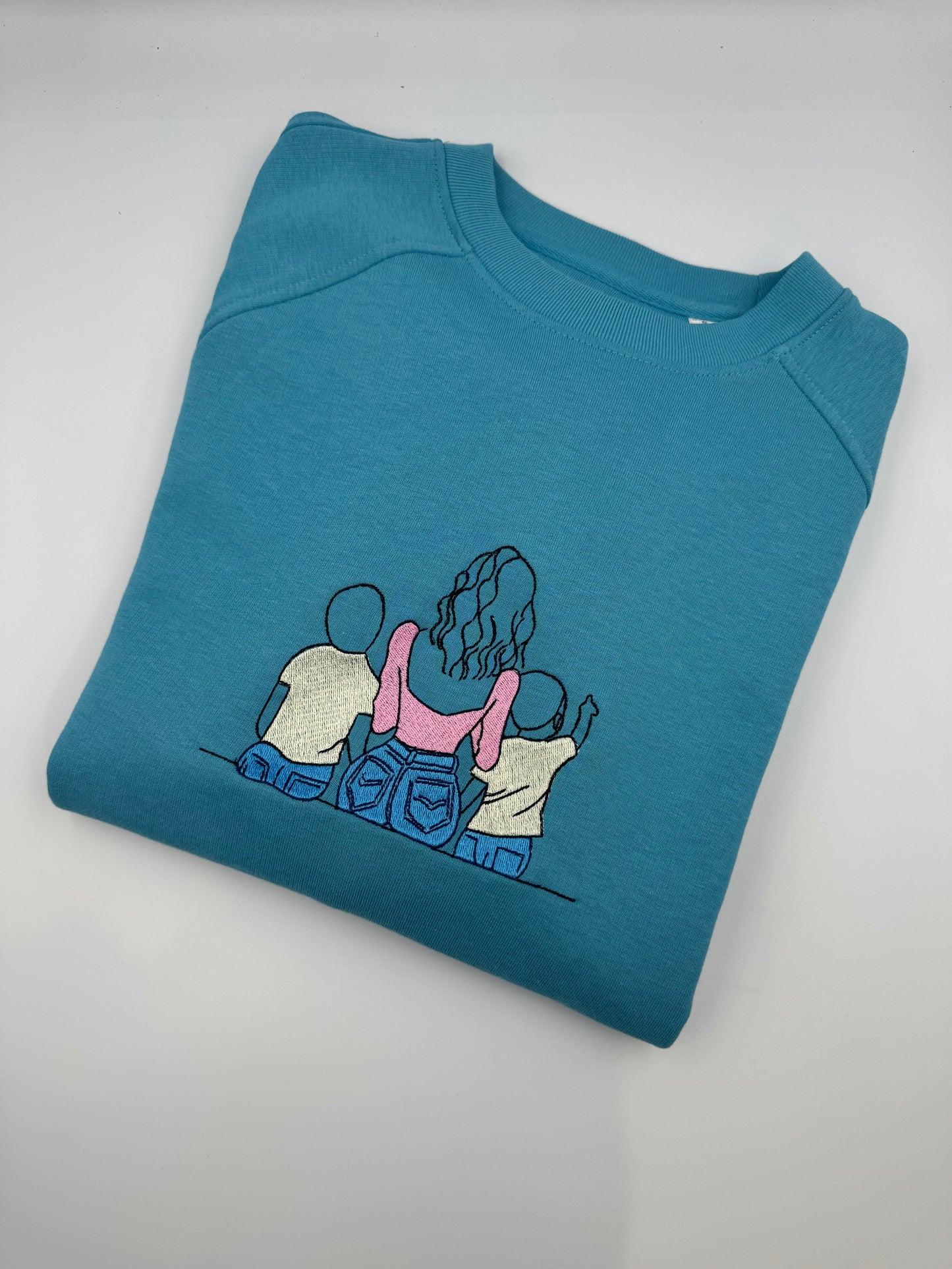 Ladies Mother's Day Children Bench Sweatshirt