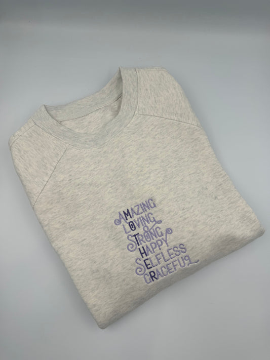 Ladies Mother's Day Acrostic Poem Sweatshirt